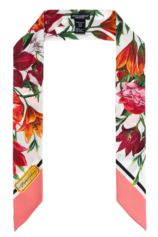 Dolce & Gabbana Pañuelo de seda con motivo floral