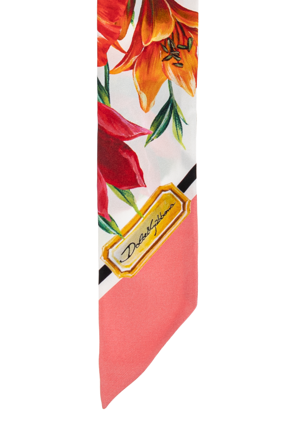 Dolce & Gabbana Pañuelo de seda con motivo floral