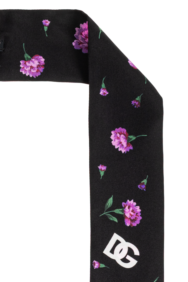 Dolce & Gabbana Lenço de seda com motivo floral