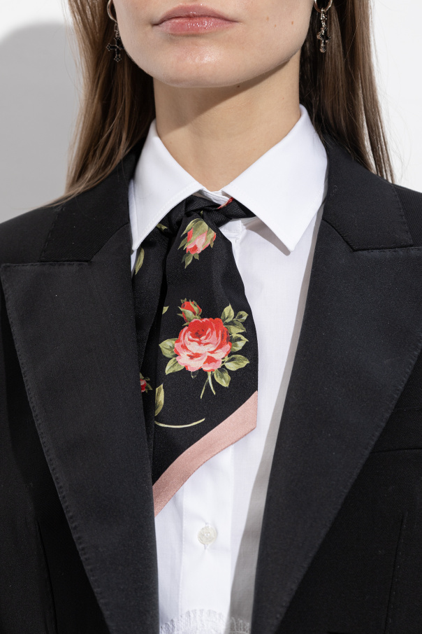 Dolce & Gabbana Seidenschal mit Blumenmotiv