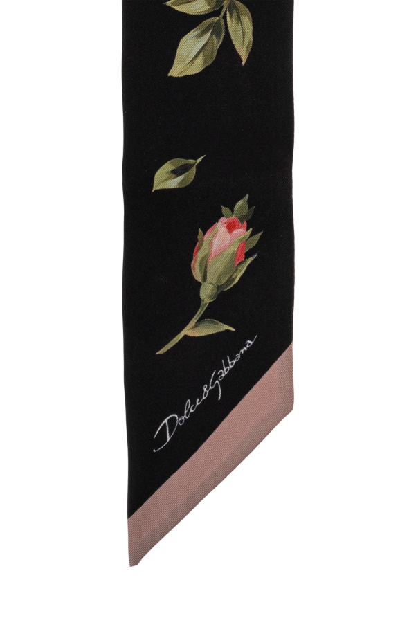 Dolce & Gabbana Seidenschal mit Blumenmotiv