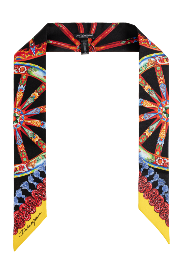 Silk scarf with 