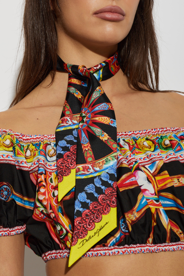 Dolce & Gabbana Silk scarf with "Carretto" print