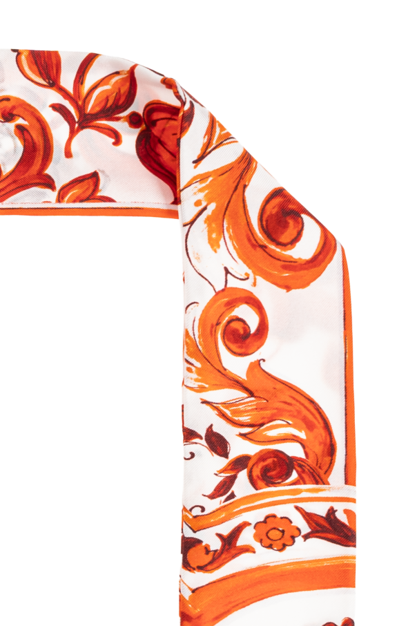 Dolce & Gabbana Silk scarf with "Majolica" print