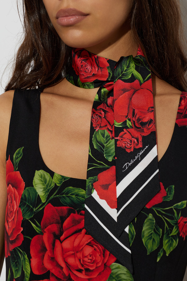 Dolce & Gabbana Seidenschal mit Blumenmuster