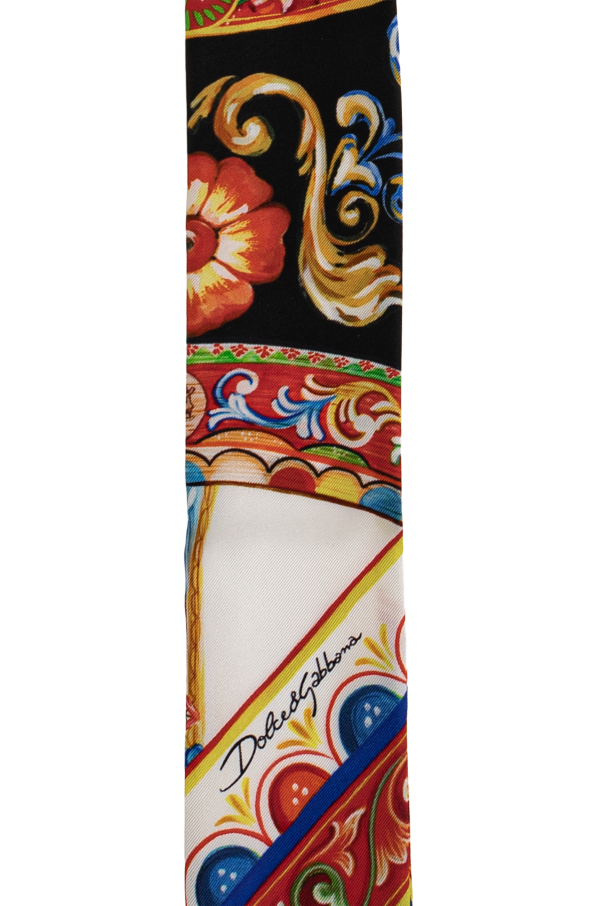 Dolce & Gabbana Pañuelo de seda con estampado "Carretto"
