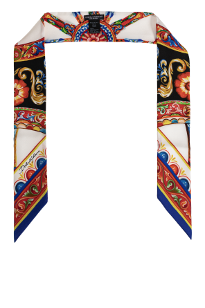 Silk scarf with 'Carretto' print
