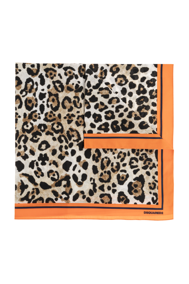 Scarf with animal motif od Dsquared2