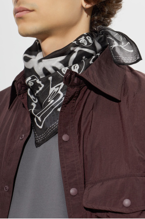 Y-3 Lenço de seda com estampado