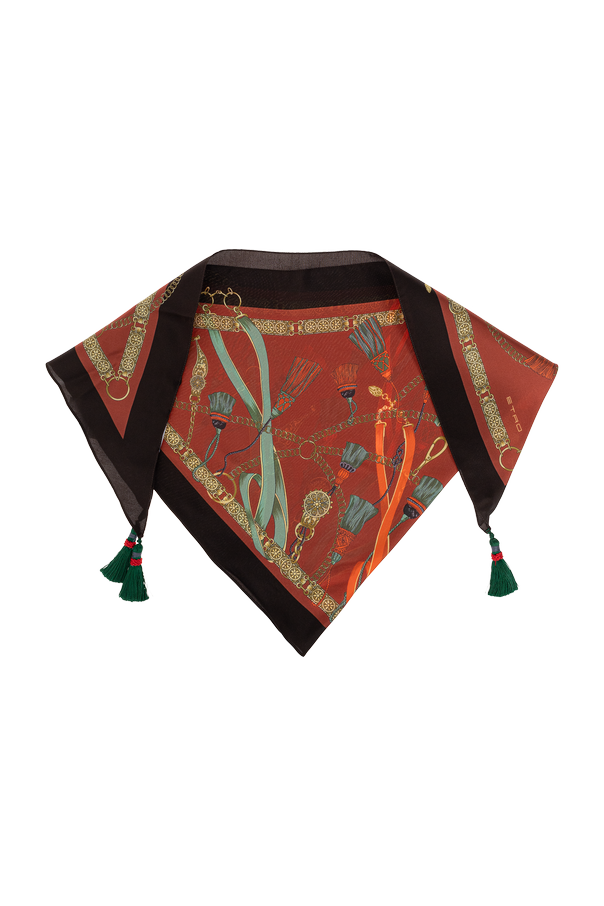 Silk triangle scarf od Etro