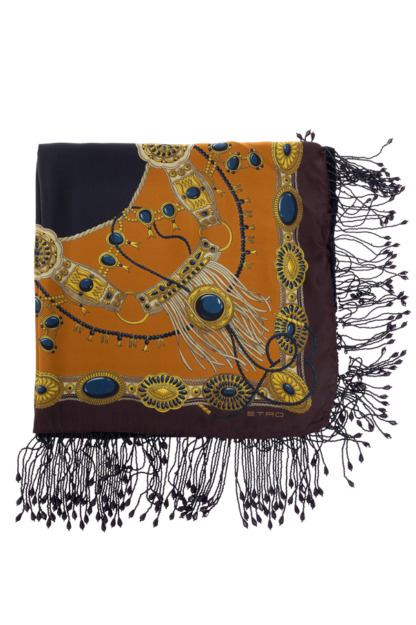 Silk scarf with fringing od Etro