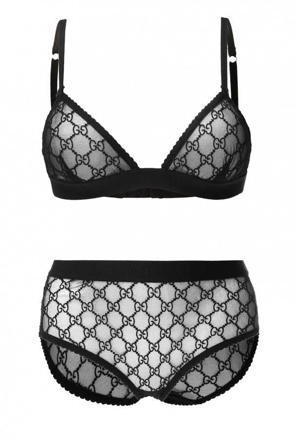 Cualquier Conejo Organizar Black Lingerie set: bra & panties Gucci - Vitkac Spain