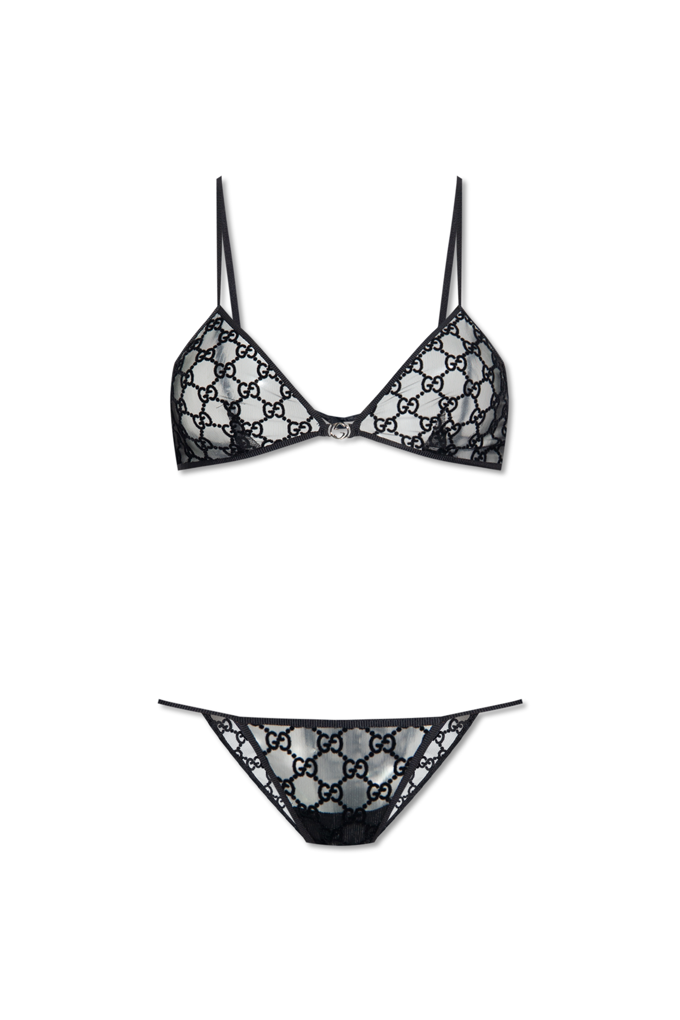 Louis Vuitton Monogram Jacquard Sporty Bikini Top BLACK. Size 34