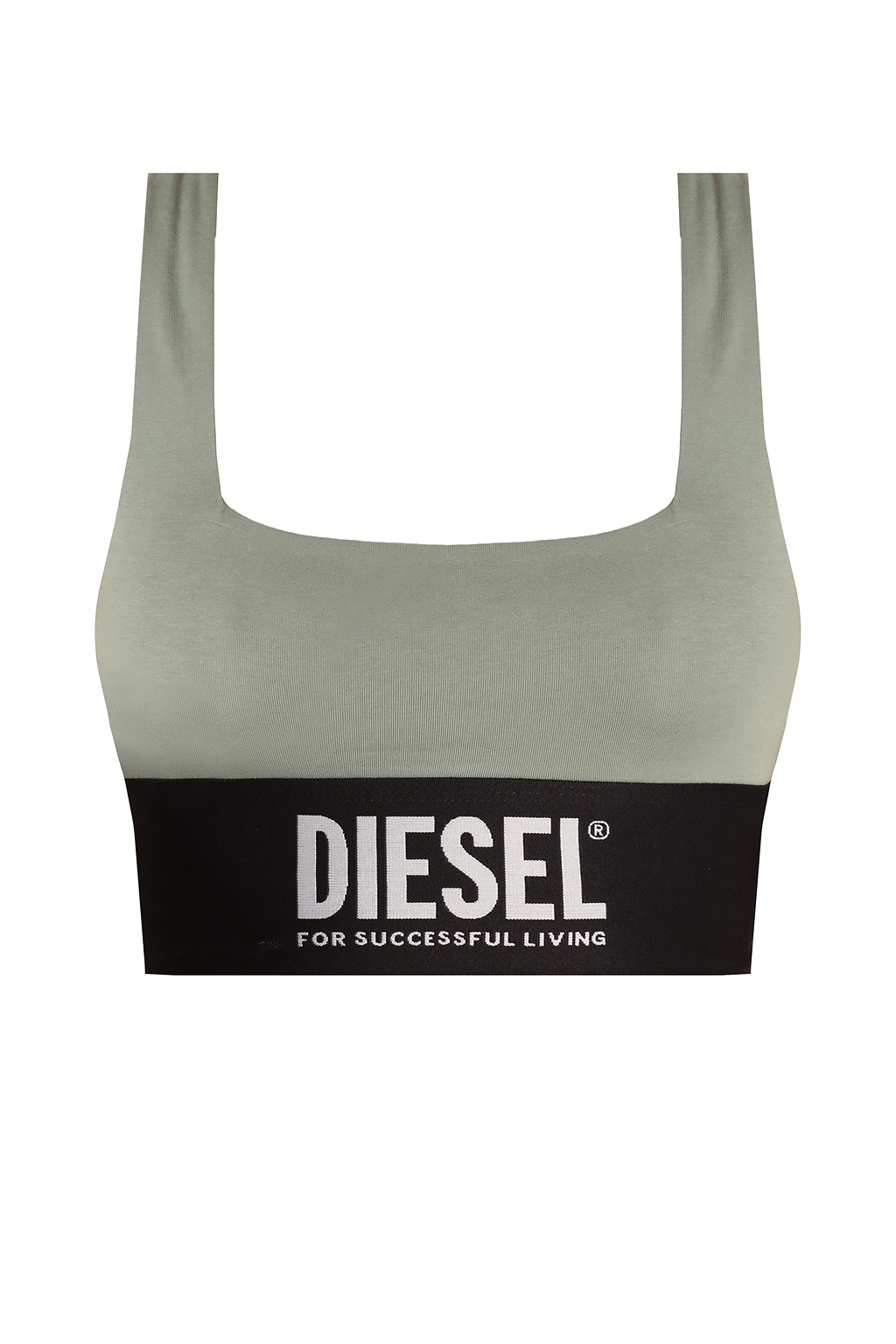 Diesel louisa logo bra co-ord set in black