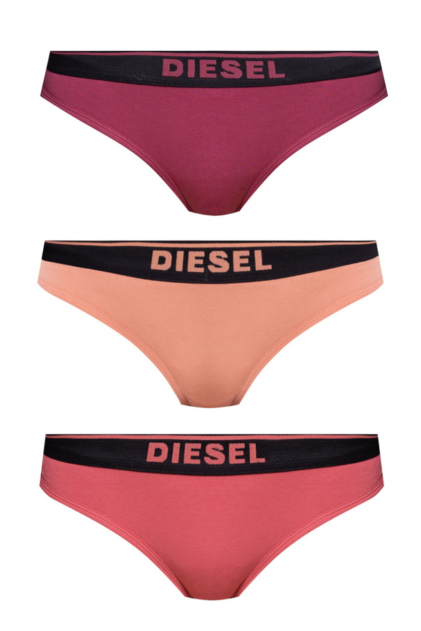 Diesel Branded thong three-pack