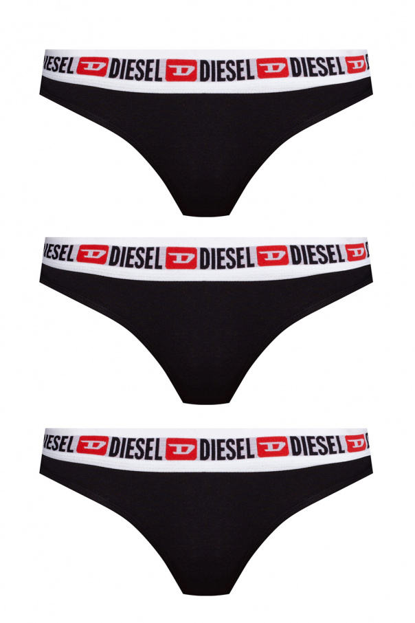 Diesel Branded thong three-pack