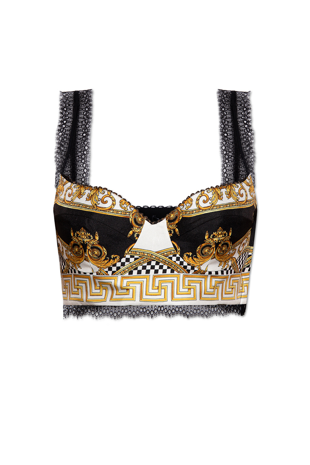 Black Bralette with 'La Coupe des Dieux' print Versace - IetpShops Morocco