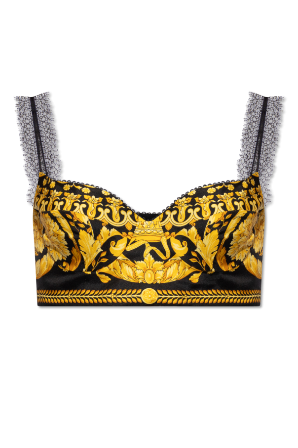 Versace Top na ramiączkach ze wzorem ‘Barocco’