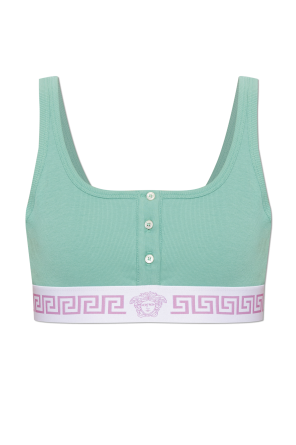 Cotton bra with logo