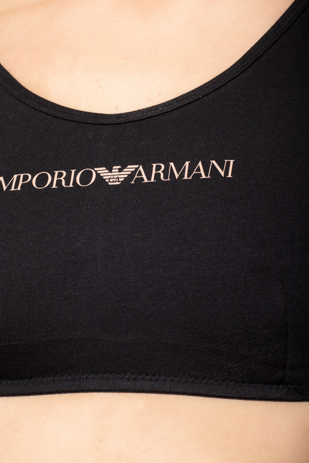 Emporio Armani Emporio Armani Felpa girocollo blu navy con piccolo logo