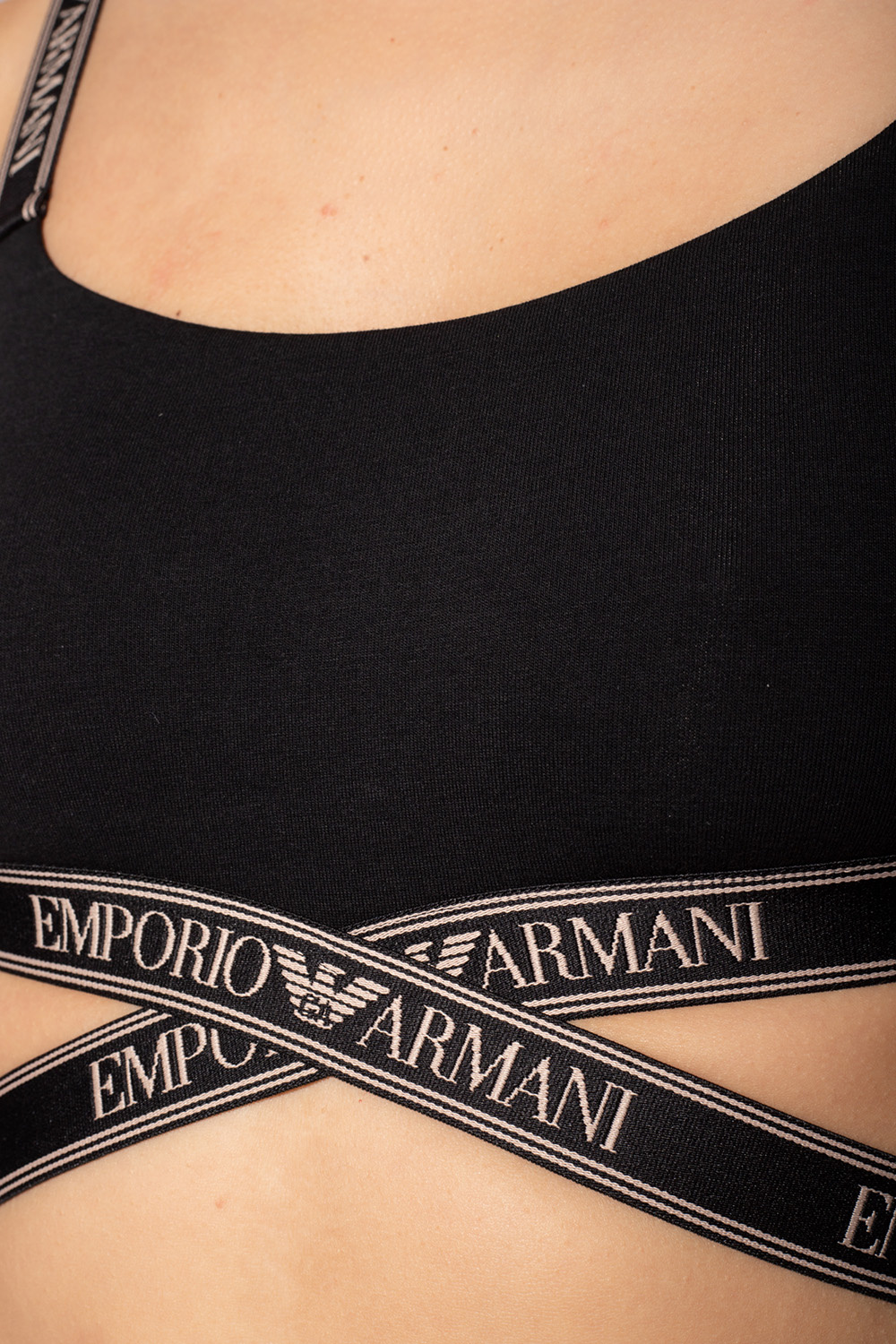 Black Bra with logo Emporio Armani - Pantalons de survêtement Emporio Armani  EA7 - IetpShops Andorra
