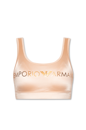 Cropped tank top od Emporio logo-plaque Armani