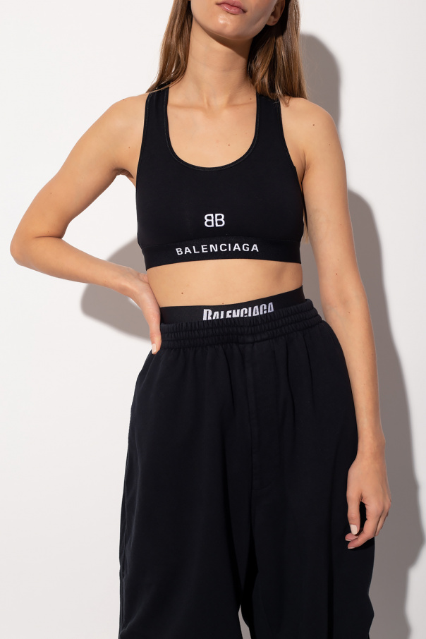 Sports bra with logo Balenciaga - IetpShops TW