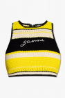 Ganni YELLOW Crochet top