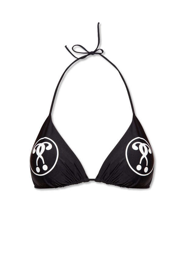 Swimsuit top with logo od Moschino