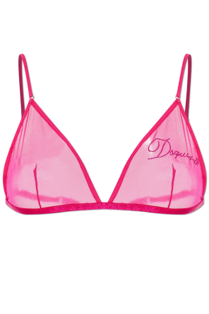 Bra with sequin logo