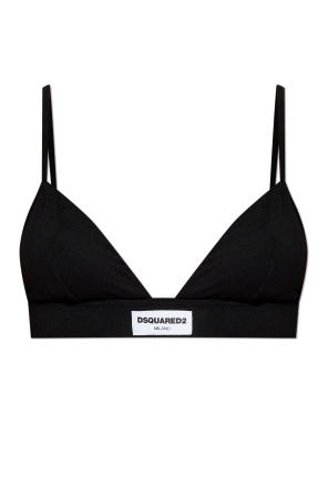Bra with logo patch