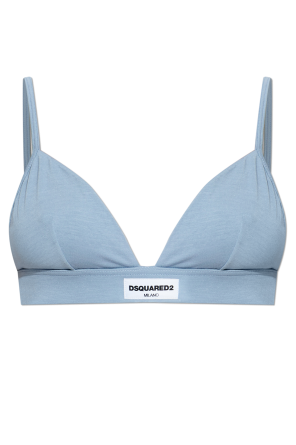 Bra with logo patch