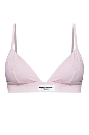 Bra with logo patch