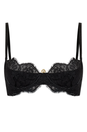 Silk bra with lace
