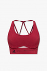 ADIDAS by Stella McCartney RED Cropped training top