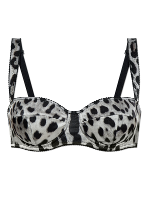 Sujetador de seda con estampado animal
