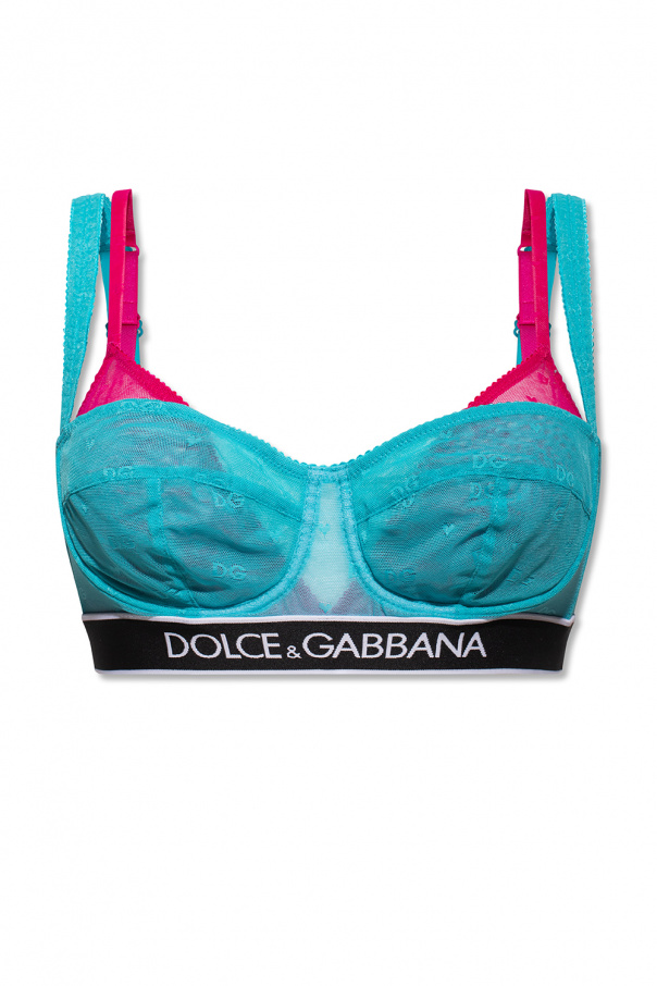 Black Silk bra with print Dolce & Gabbana - Vitkac Canada