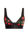 Dolce & Gabbana Printed silk bra