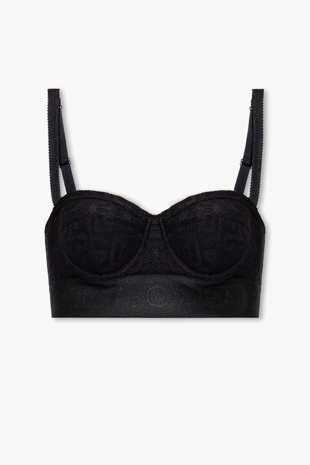 Black Silk bra with print Dolce & Gabbana - Vitkac Canada