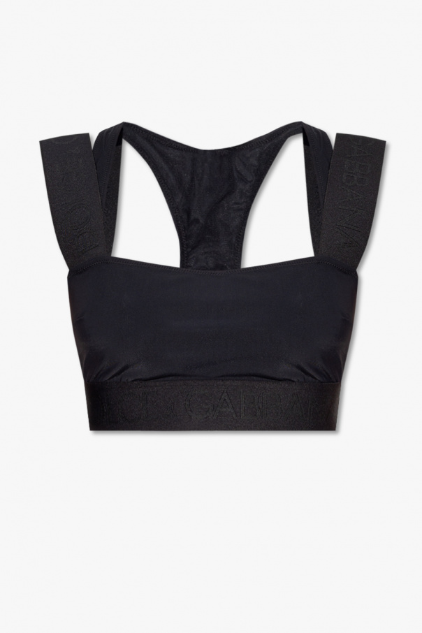 Black Crop top with logo Dolce & Gabbana - Vitkac Canada