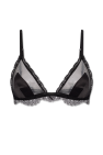 Dolce & Gabbana BLACK Silk lace-trimmed bra