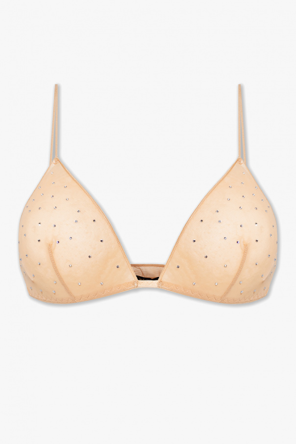 Oseree Transparent bra with crystals