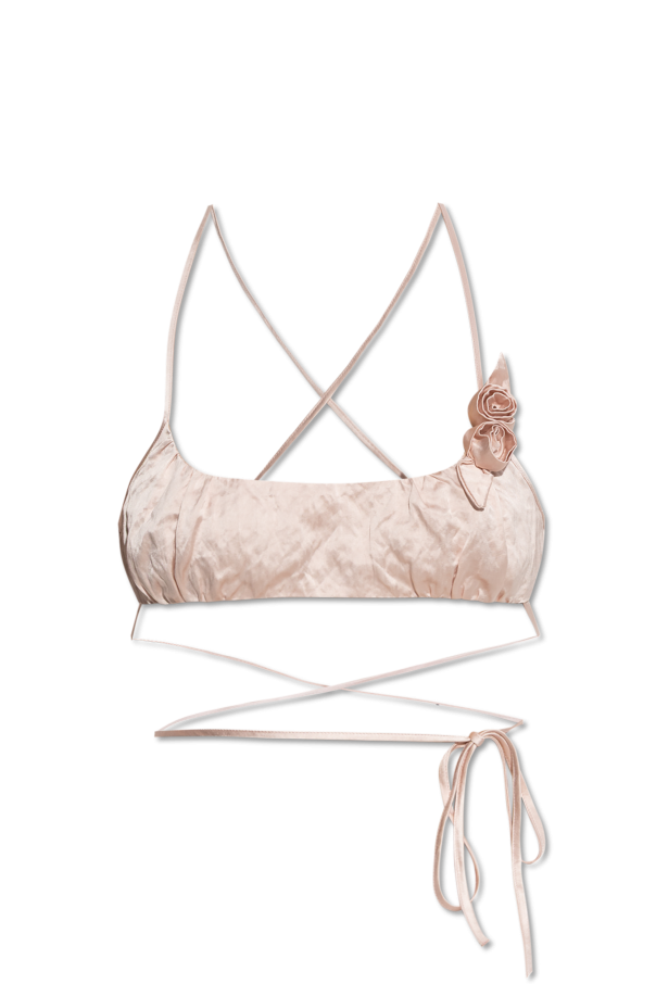 Blumarine Satin top with appliqué