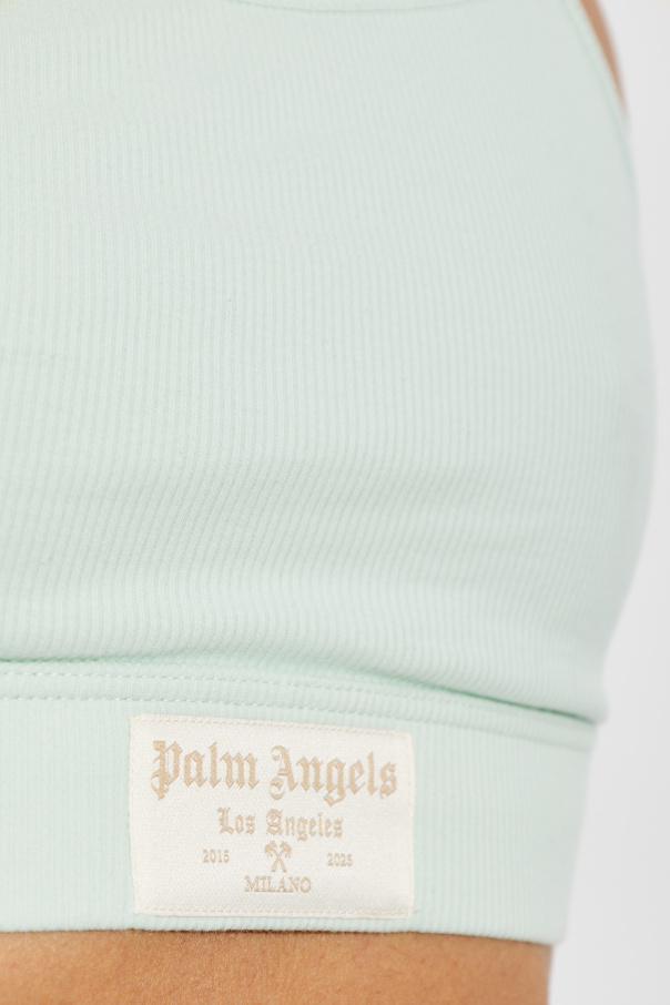 Palm Angels Top de algodão de lingerie