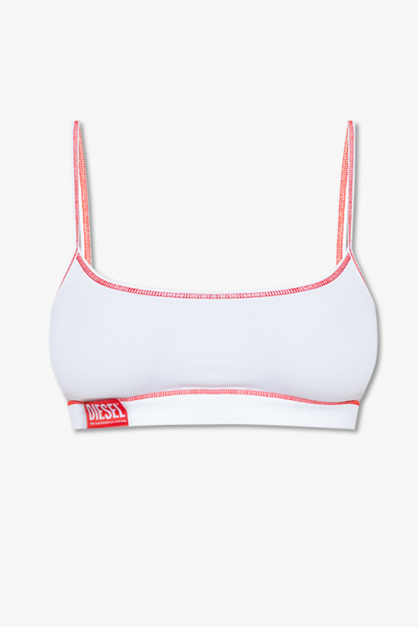 Diesel Girls White & Pink Star Two-Pack Training Bras Size S M L