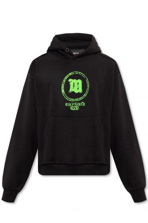 Fade Embroidery Logo hoodie fit black