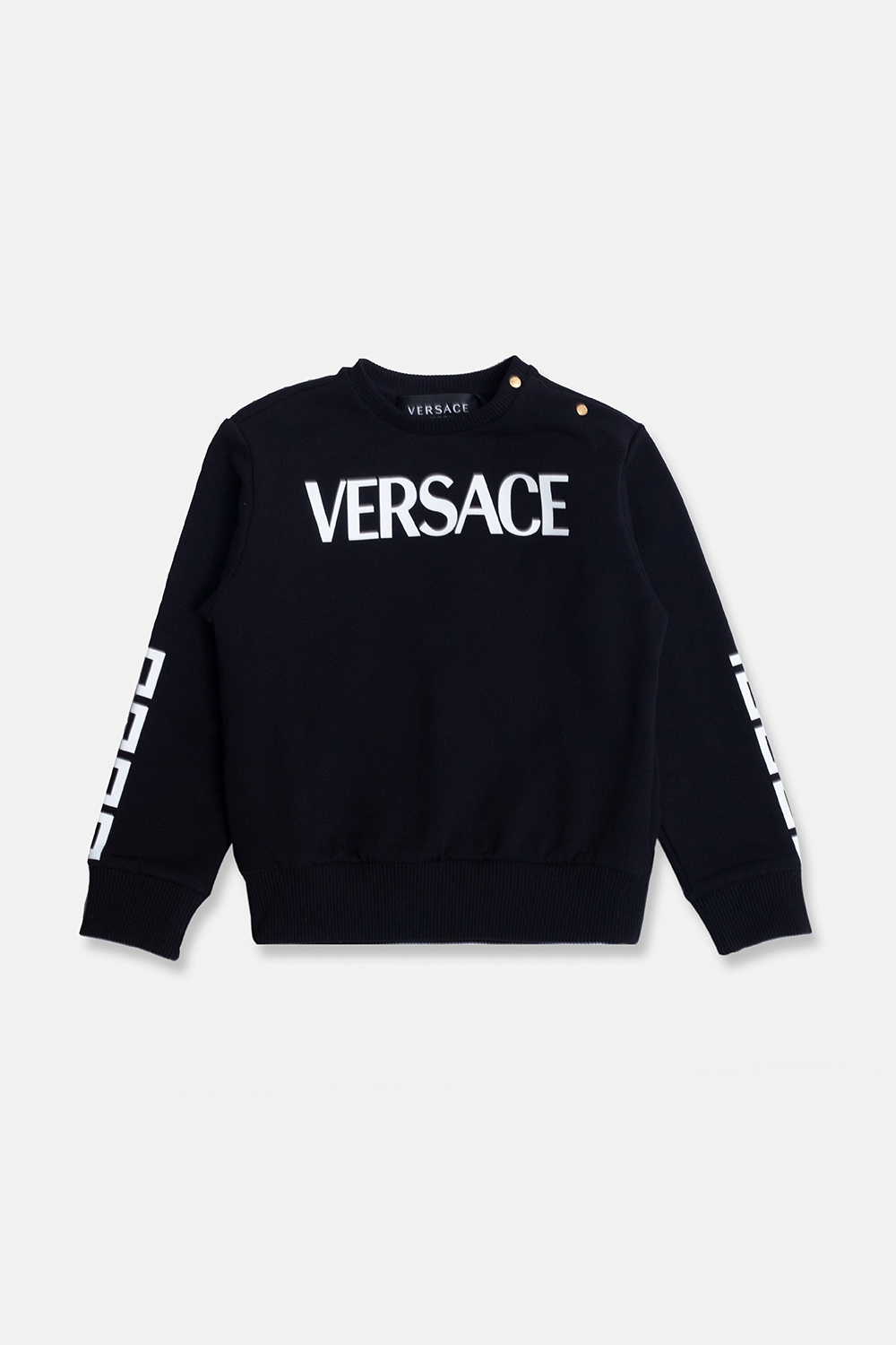 Versace Kids Tee-shirt a bretelle bleu a motif fleurs