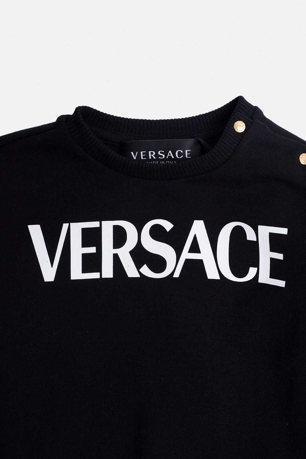 Versace Kids Tee-shirt a bretelle bleu a motif fleurs