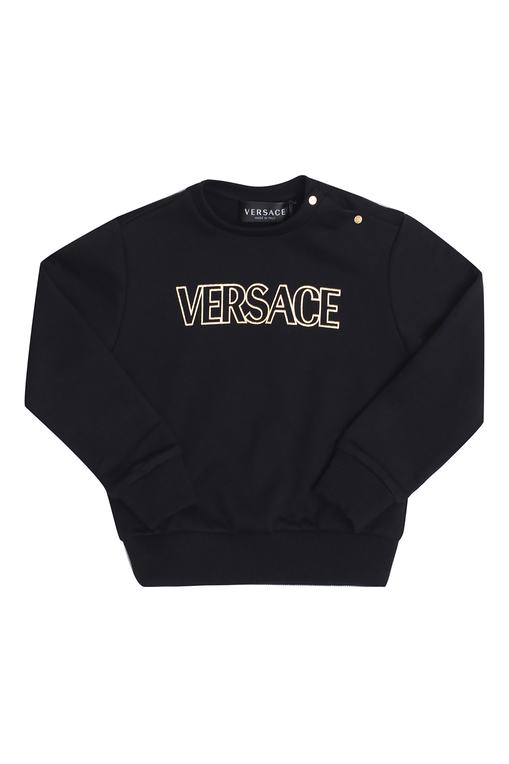 Versace Kid Kids TEEN logo-print sweatshirt Black