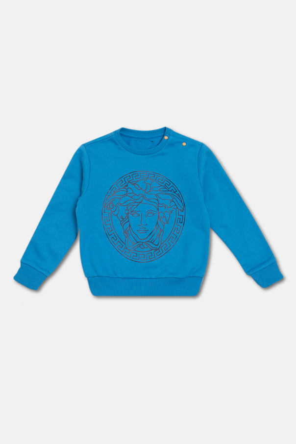 Versace Kids silk sweatshirt with Medusa head